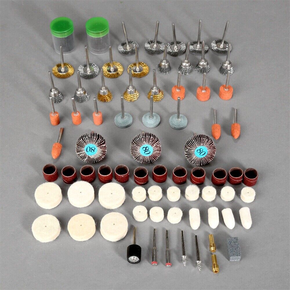 145Pc Electric Rotary Tool Attachment Drill Grinder Grinding Sanding Accessories