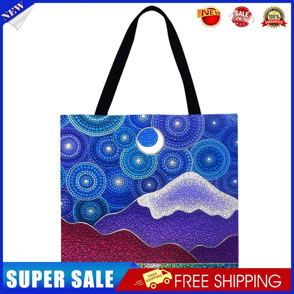 Fireworks Printed Shoulder Shopping Bag Casual Large Tote Handbag (40*40cm)
