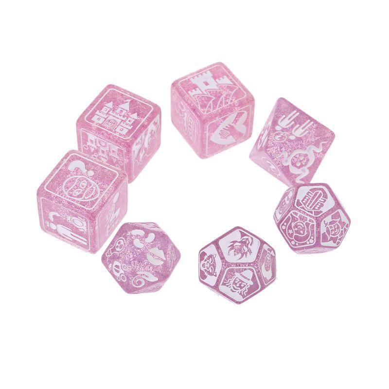 7pcs/set Story Dices For Story Time Polyhedral Game Dice Says Party Multi Faces