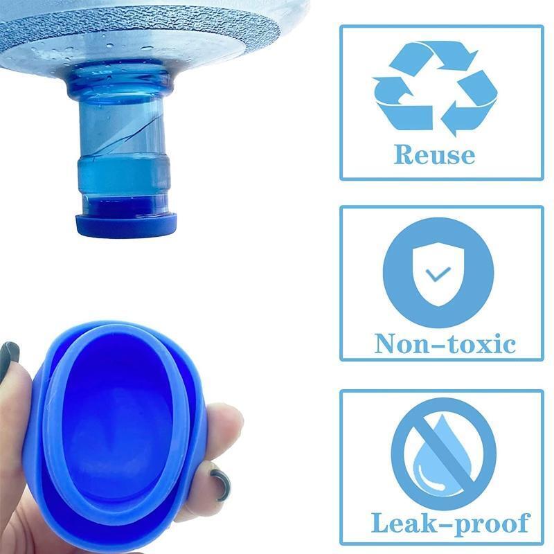 Anti Splash Water Jugs Silicone Cap No Spill Top Lid Cover Fits 55mm Bottles