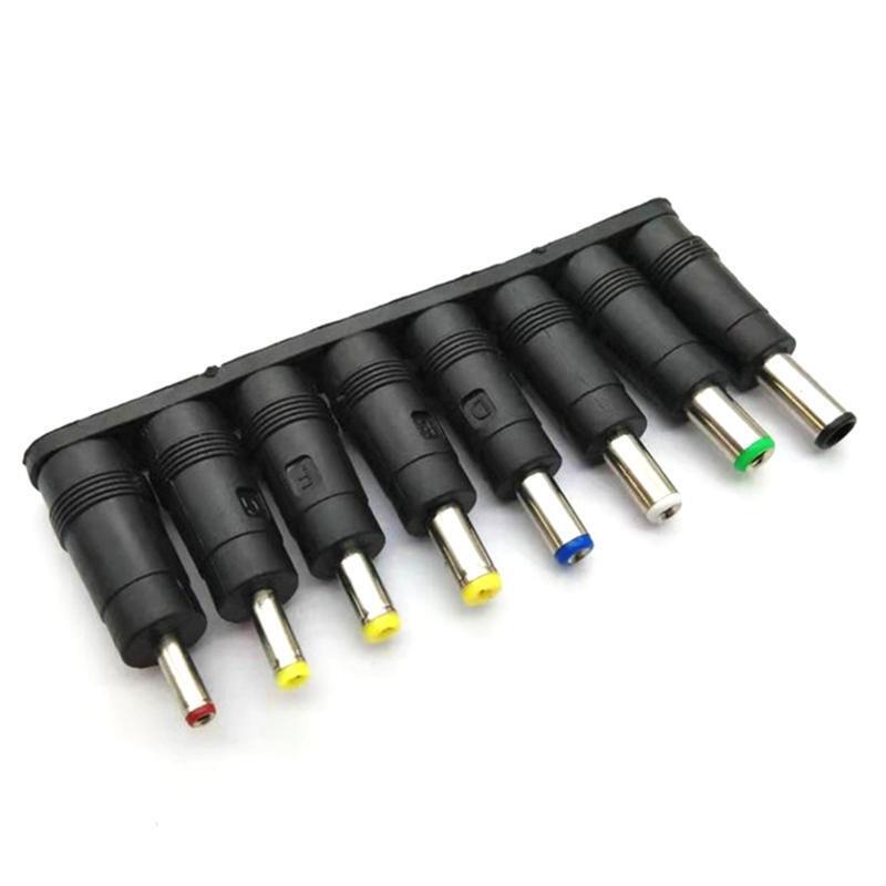 DC Power Supply Jack Sets 5.5x2.1mm Adapter To 8 Plugs Connector For Laptop