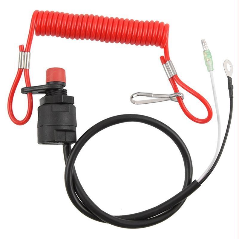 Outboard Engine Boat Motor Kill Stop Switch Key Rope Tether Lanyard for Marine