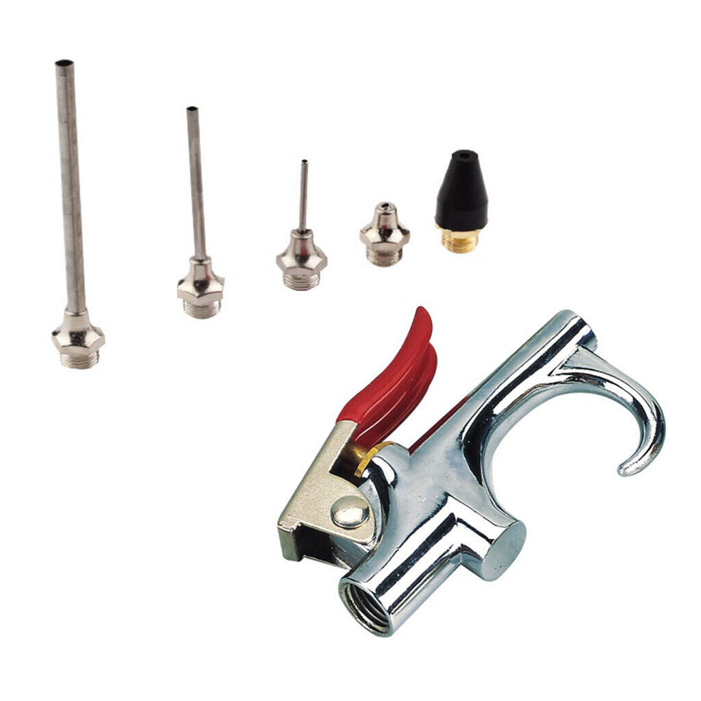 6Piece Air Blow Gun Kit Air Compressor Nozzle Tip Inflation Blower Air UpTip