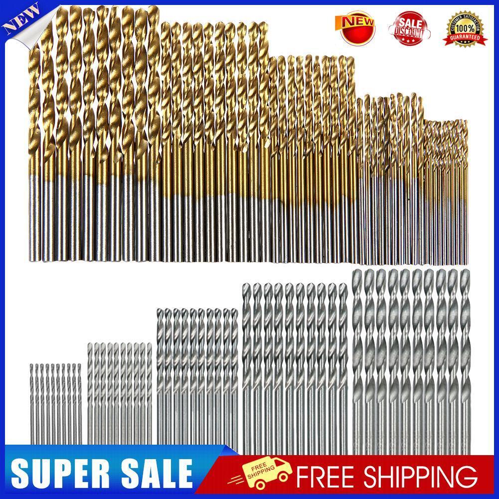 100pcs HSS Twist Drill Woodworking High Speed Steel Drill Bit Set Tools