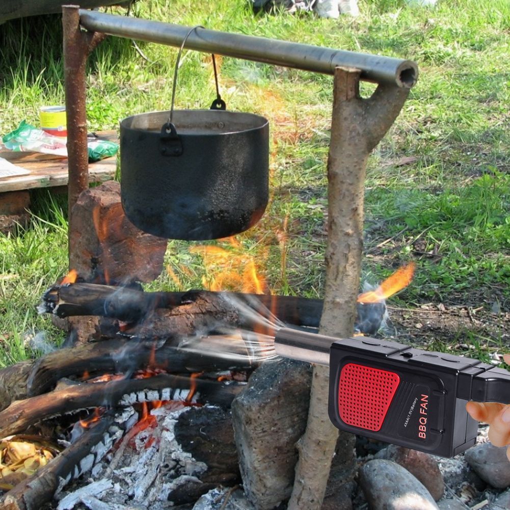 Portable Handheld Outdoor Dining Picnic BBQ Fan Air Blower Cooking Stove Tool