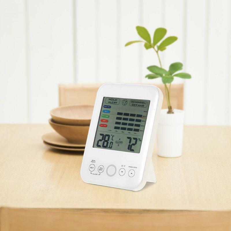 Digital Hygrometer Thermometer Weather Station with Mold alarm Wet Dry Monitor