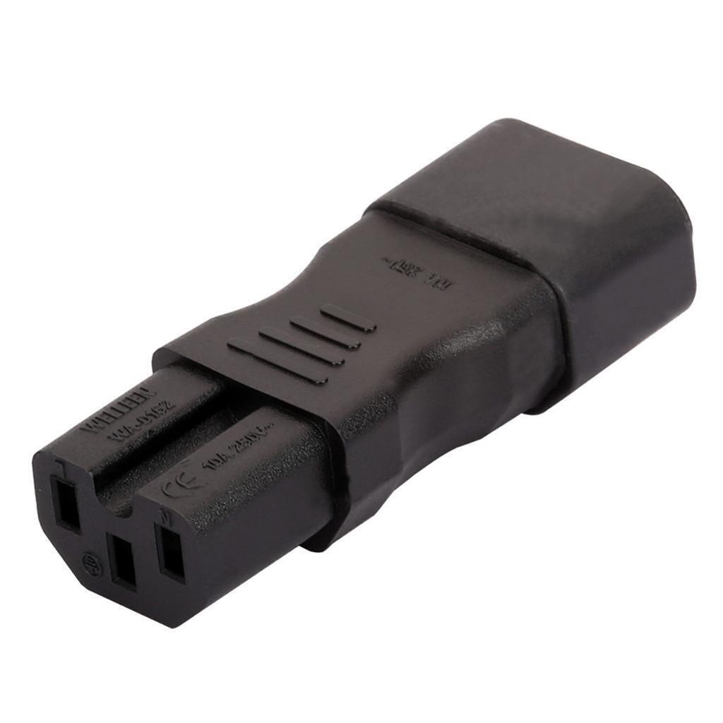 Power Supply, IEC 320 C14 Male to 320 C15 Female Converter Adapter