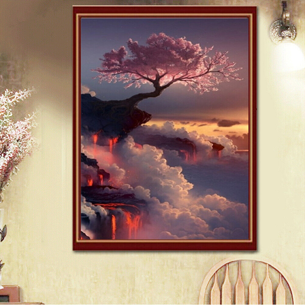 Cliff Tree 5D Diamond Painting Embroidery DIY Cross Stitch Home Decor Gifts