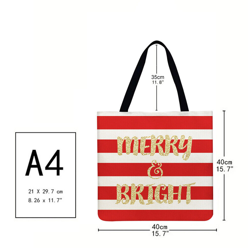 Red letters Printed Shoulder Shopping Bag Casual Large Tote Handbag