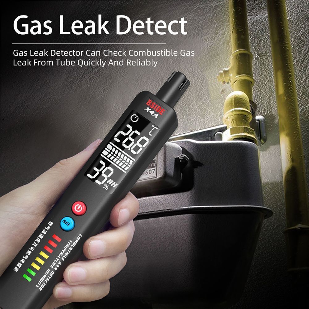 Temperature Humidity Meter Natural Gases Leak Detector Quick Response Alarm