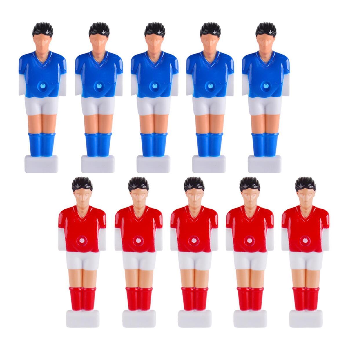 10Pcs Foosball Balls Replacement Humanoid Foosball 5 Red+5 Blue Foosball Men