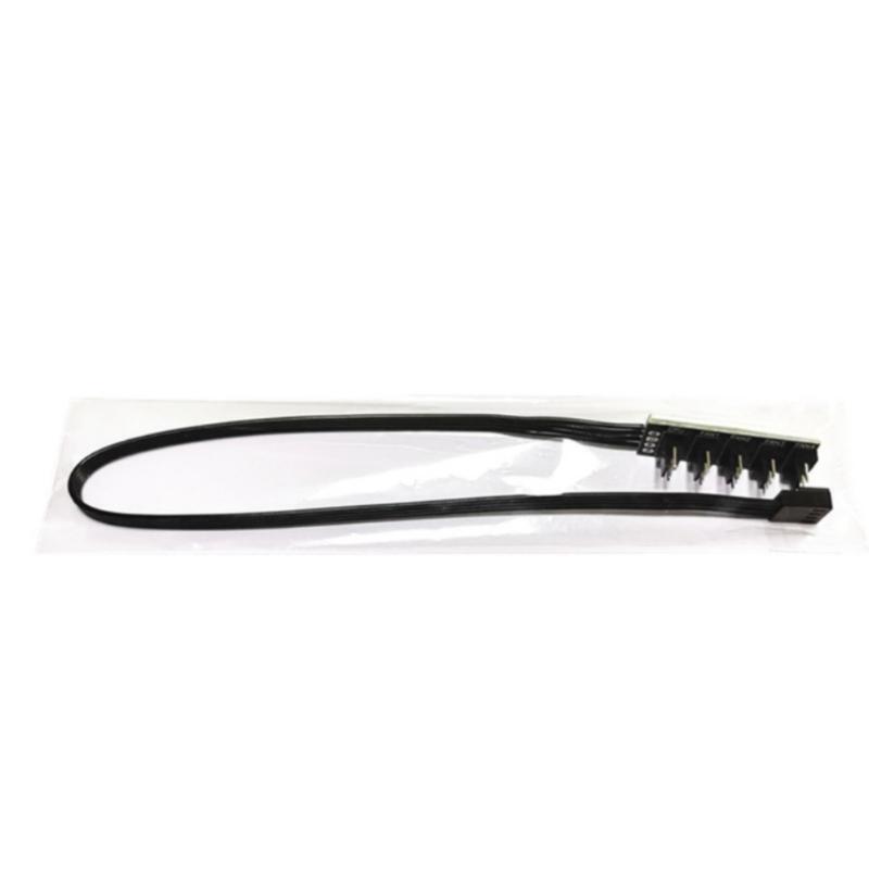 PWM Fan Hub Splitter 4 Pin Black Sleeved 1 to 5 Way PC CPU Cooling Case