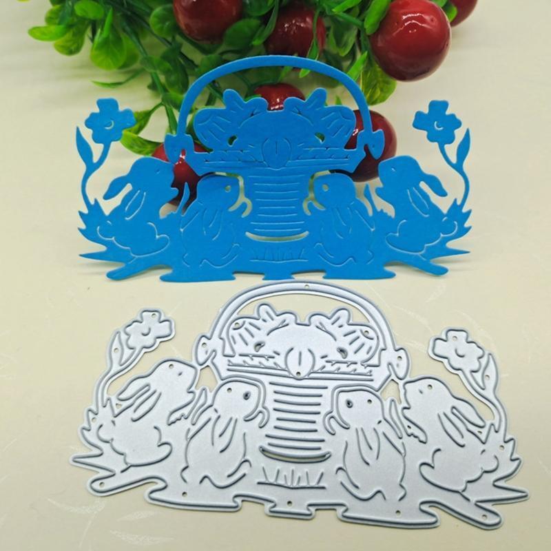 Easter Bunny Flower Metal Cutting Dies Stencil DIY Scrapbooking Album Paper Card
