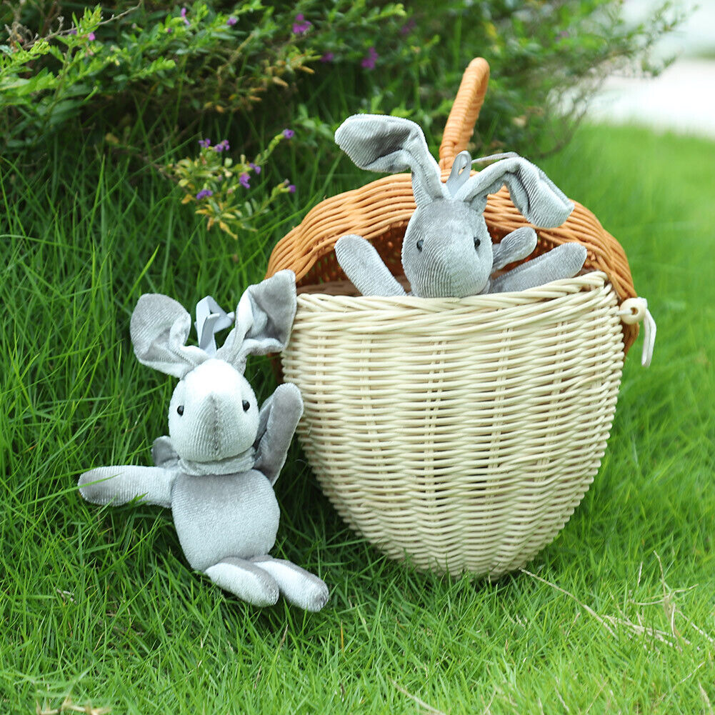 Handmade Rattan Mushroom Basket Handbag Woven Organizer Photography Props