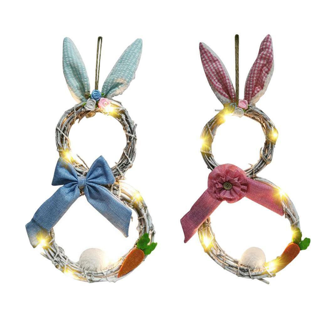 2x Handmade Easter Wreath Front  Wreath Window Garland Decor
