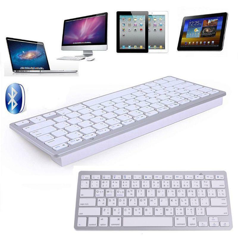 English Thai 78 Keys Wireless Bluetooth-compatible Keyboard for Laptop Tablet