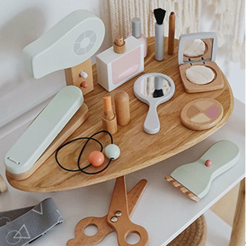 Wooden Girl  Makeup  Scissors with Cosmetic Bag Gifts