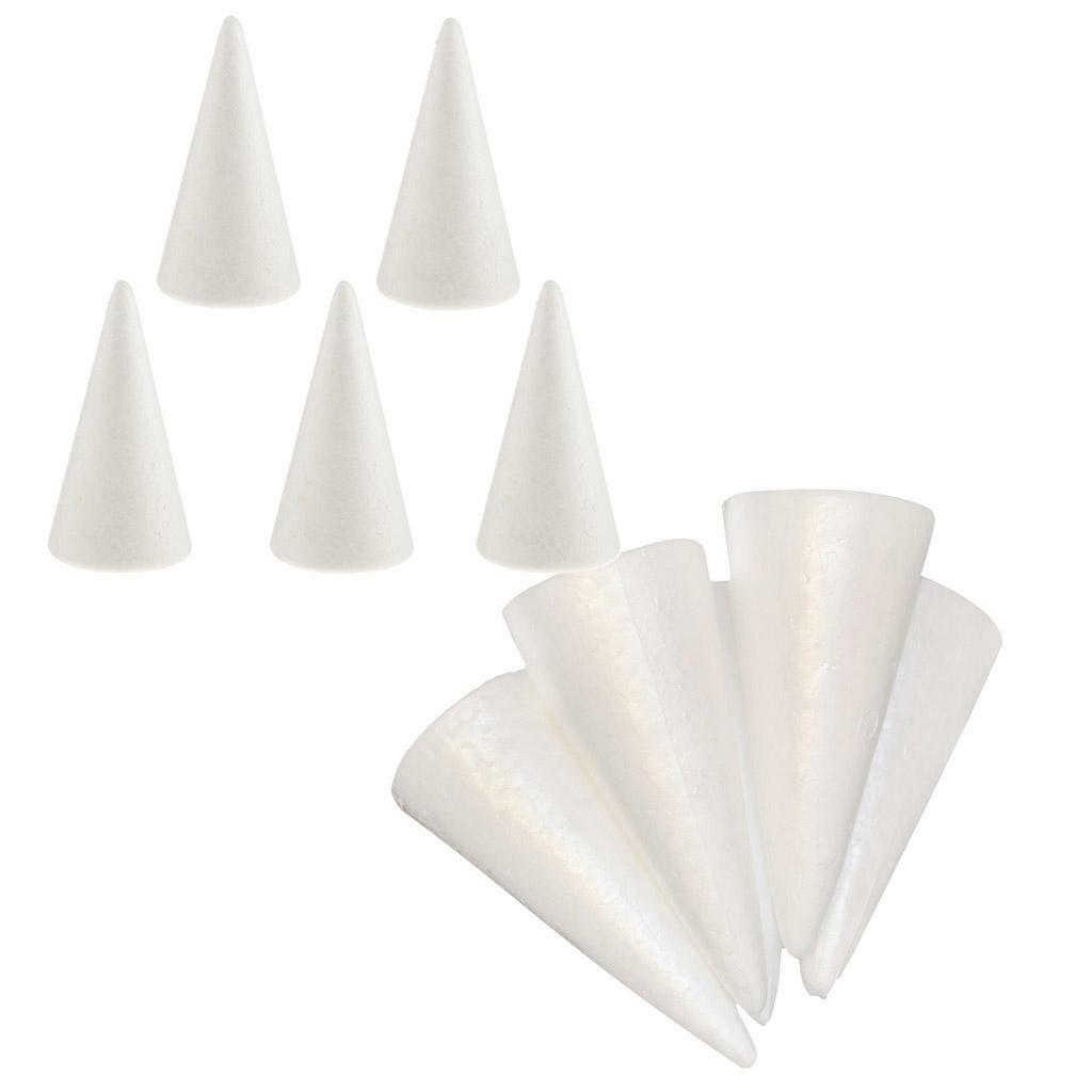 10 Pieces Cone Shape DIY Christmas   Foam Material 100mm 150mm