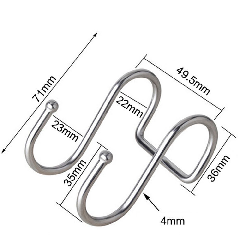 Organizer Stainless Steel Double S Shaped Hook Clasps Hooks Hanger Storage Rack