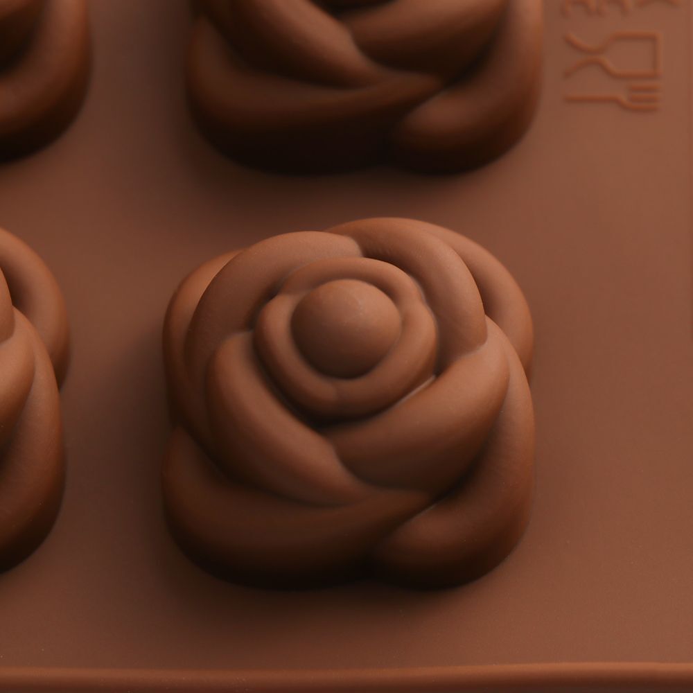 Chocolate Mold Wax Melts Ice Tray Cake Making Rose Hearts Silicone Mould
