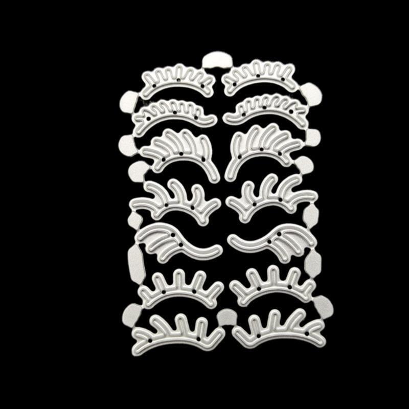 Mini Eyelash Embossing Metal Cutting Dies Stencil Cartoon DIY Scrapbook Template