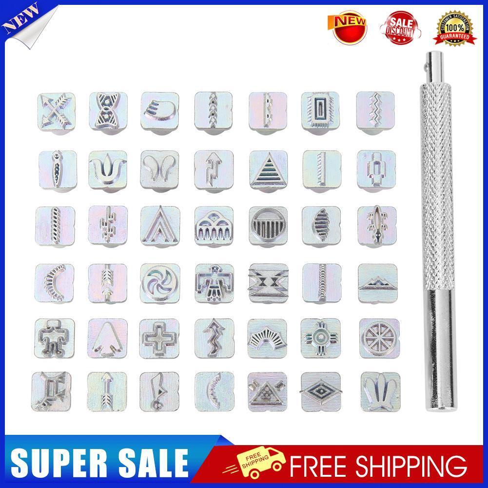 Craftool Carbon Steel Symbol Stamp Set 49 Stamps for Leather Marking