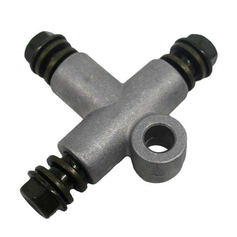 Universal Motorcycle Brake Hose Line CNC Pipe Connect Coupling Tee 3 Way Adapter