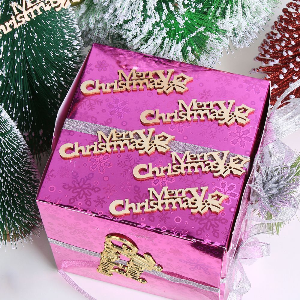 Wood DIY Crafts Wooden Slice Xmas Decoration Wood Pieces Merry Christmas