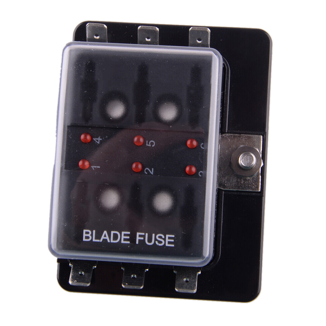 10-32V 6 Way Blade Fuse Box Block Holder with LED Warning Light For Car Marine