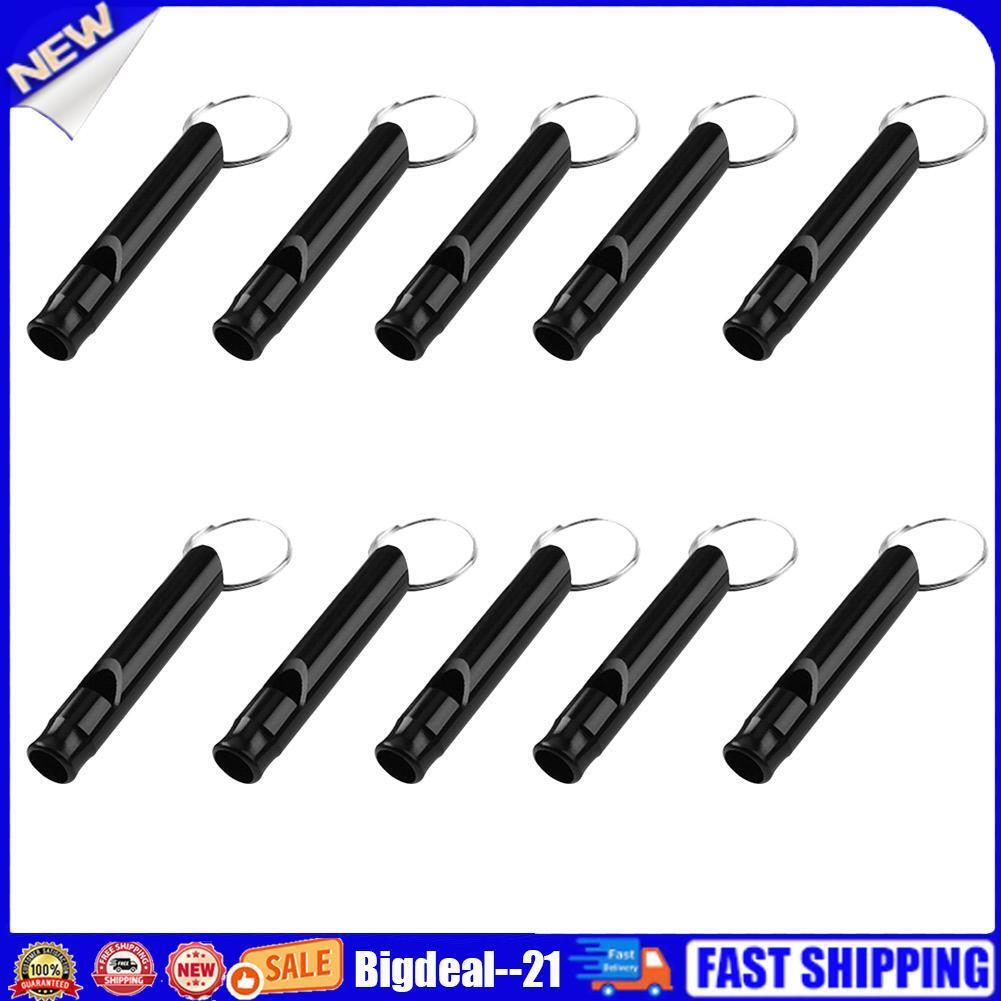 10pcs Aluminum Alloy Survival Whistles Outdoor Survival Camping Whistles