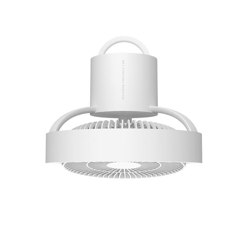 2 in 1 Camping Fan Hanging Oscillating Fan with LED Lamp 4000mAh 7'' Tent Fan