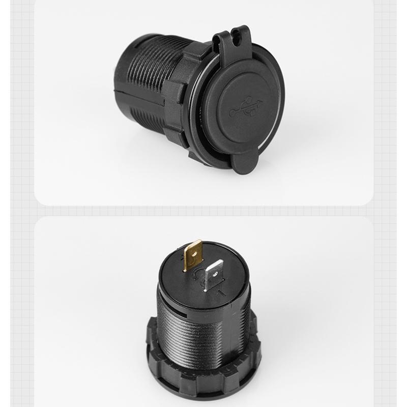 12V-24V 22.5W QC 3.0 Dual USB Charger Fast Charging Port Phone Charging Socket
