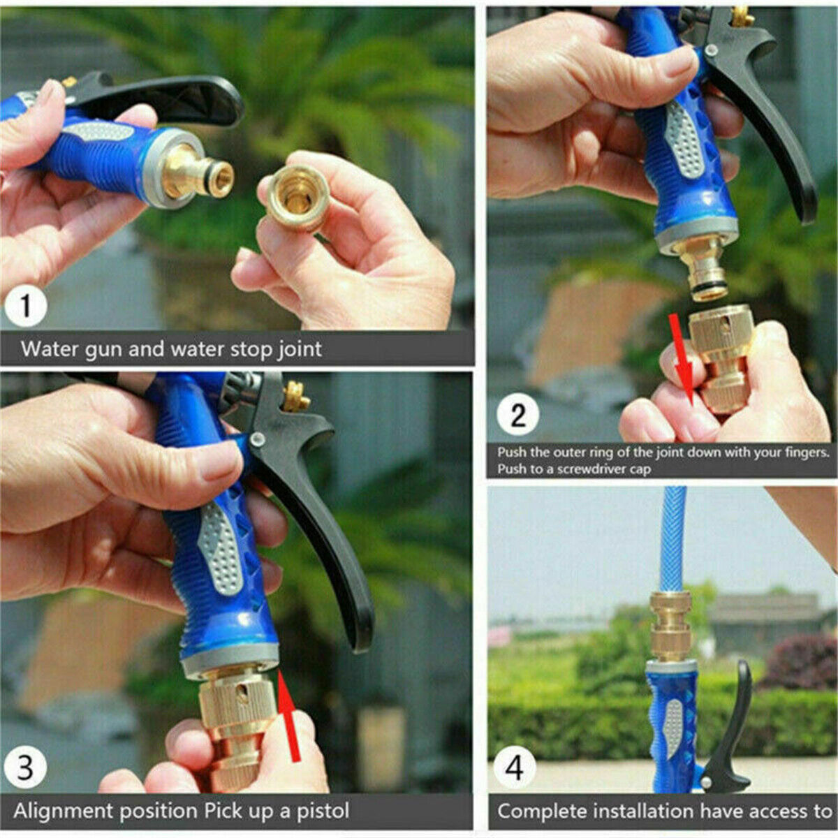 Brass Garden lawn Water Hose fitting Set Pipe Tap Connector tap Adaptor 1/2"