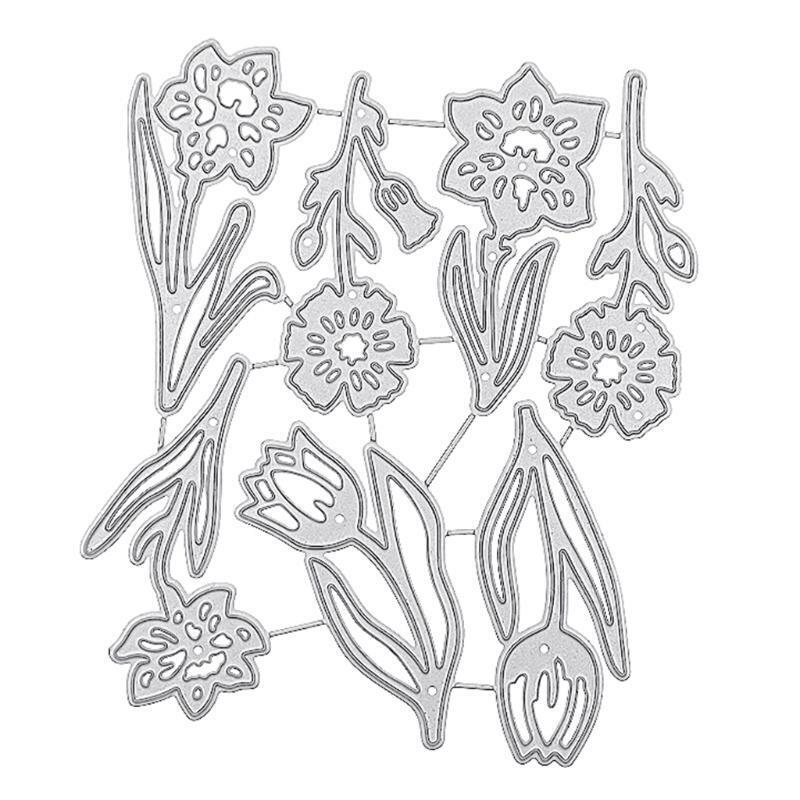Flowers Metal Cutting Dies Stencil Scrapbooking DIY Album Stamp Paper Card Mold
