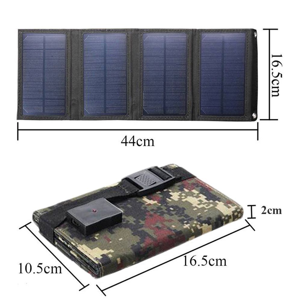 Panels Emergency Survival Mobile Power Bank 20W Folding Solar Cells Charger