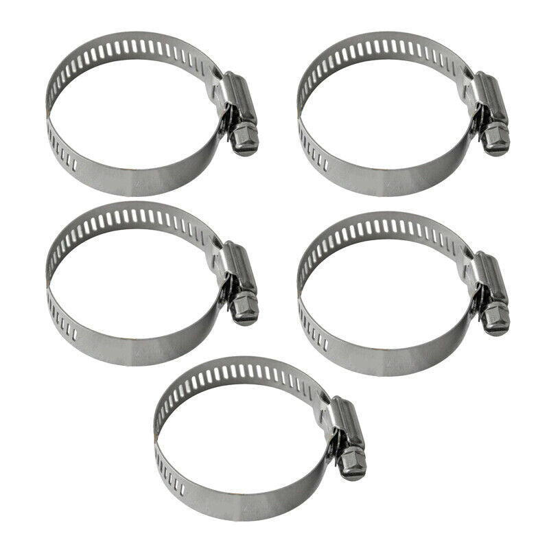 5pcs 2 Inch Hose Clips / Clamps (Worm Drive) - Stainless Steel