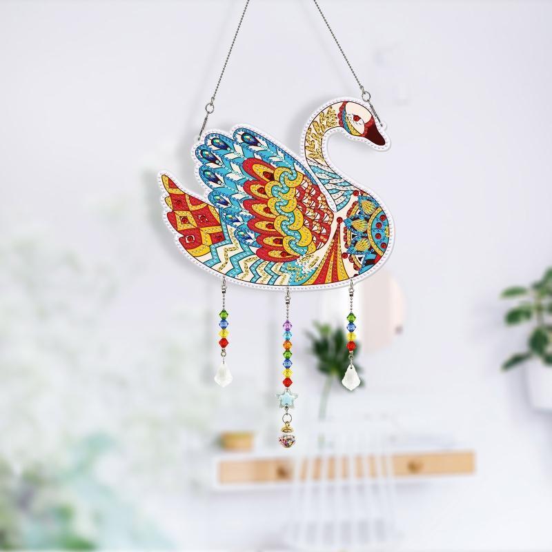 DIY Duck PVC Diamond Painting Kit Hanging Sign Rhinestone Wall Art Decor
