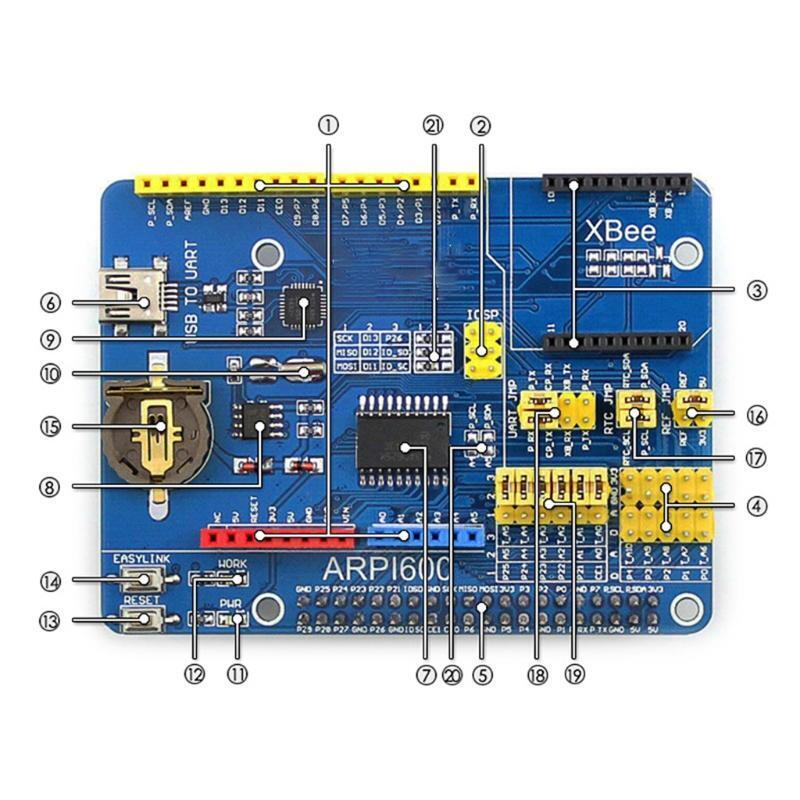 For Raspberry Pi 3B 4B Sensor Adapter Expansion Board Adapter Board with ARPI600