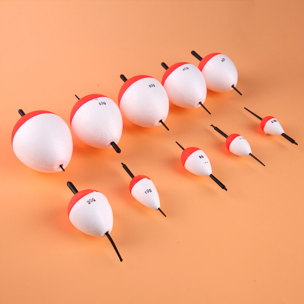 10pcs EPS Fishing  Sea Fish Float Set 2g-50g with Sticks Pesca Tackle