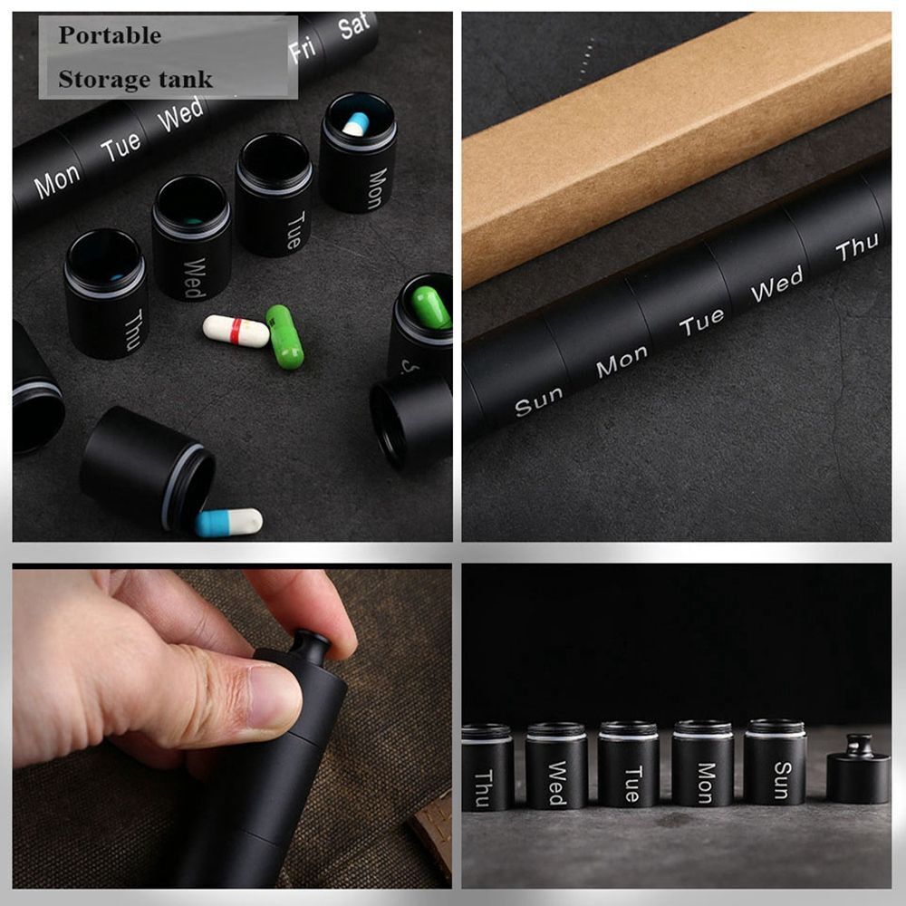 Aluminum Alloy Medicine Seal Waterproof Canister EDC Tool Capsule Bottle