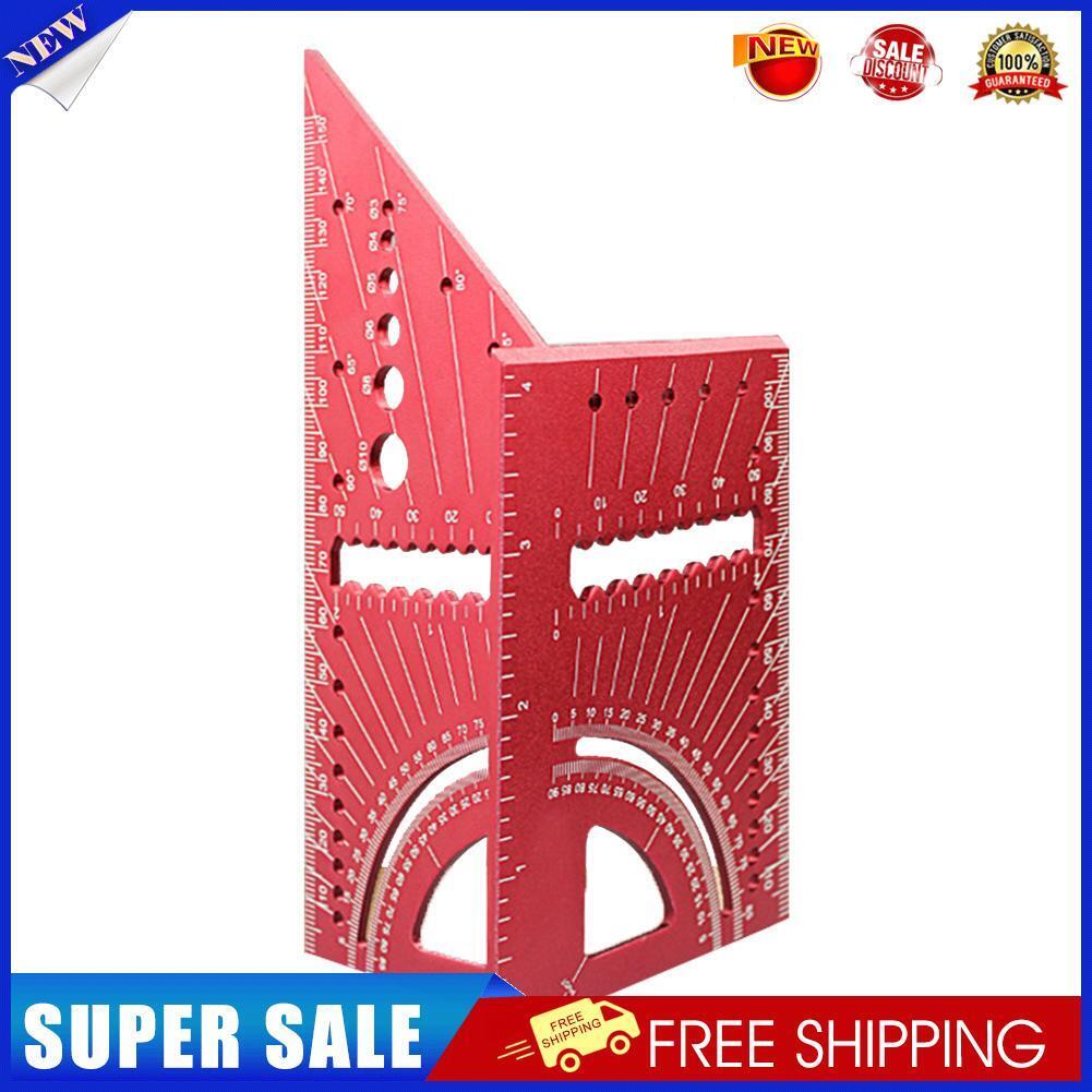 45 90 Degree Aluminum Alloy Angle Ruler Woodworking Measuring Wooden Square