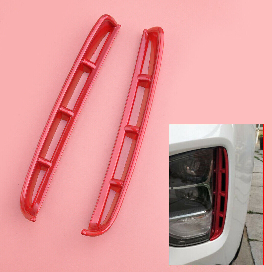 Headlight Lamp Air Vent Inlet Cover Trim Fit For Hyundai Santa Fe fr 2019-2020