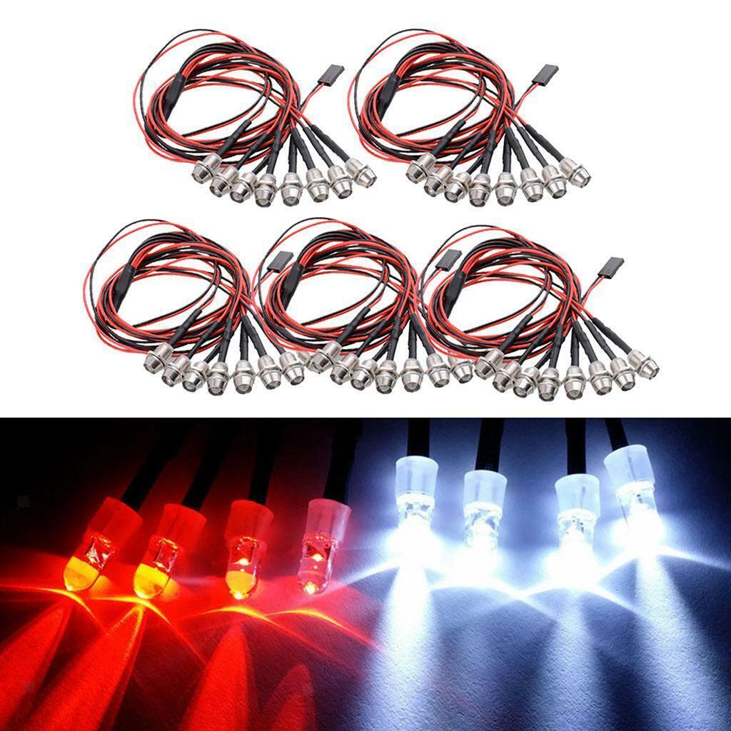 40pcs LED Lights Headlights /5 1/8 1/10 1/12 1/16  Car Truck
