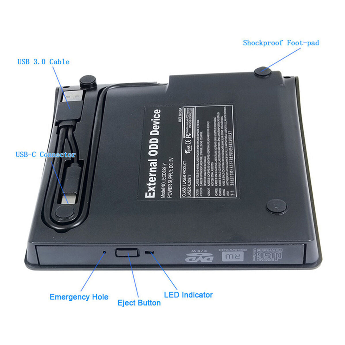 Duplicateur de disque externe pour lecteur de DVD pour ordinateurs