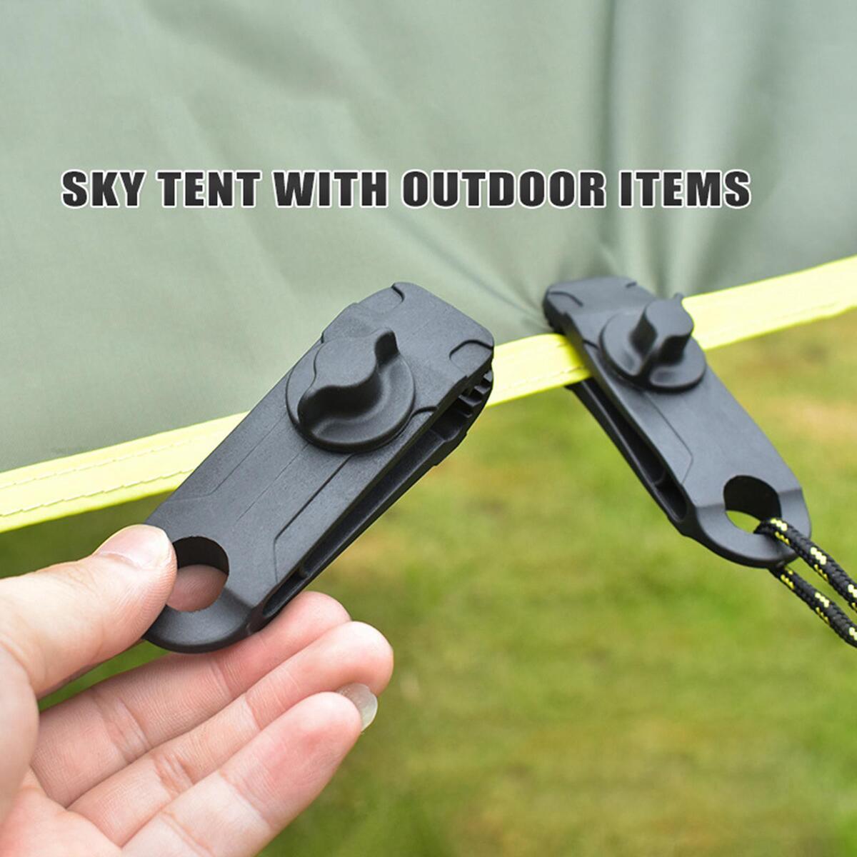 10Pcs Tent Canopy Cloth Clips Windproof Large for Projector Screen Wind Rope