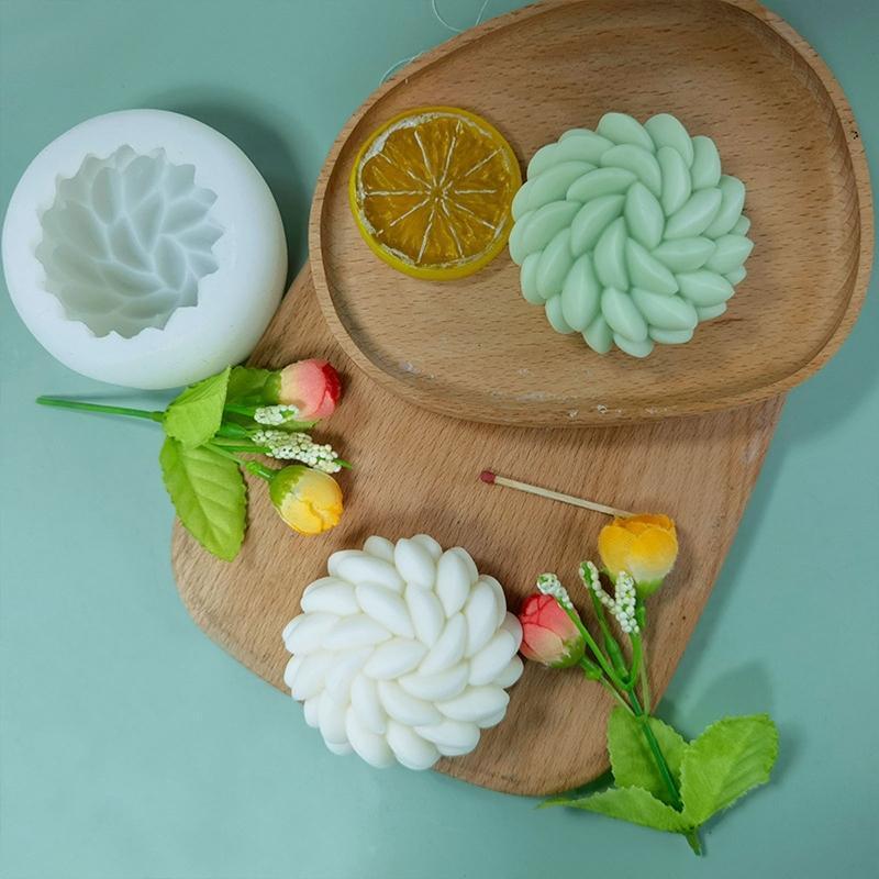 Flower Silicone Mold Scented Candle Soap Plaster Fondant Making Mould