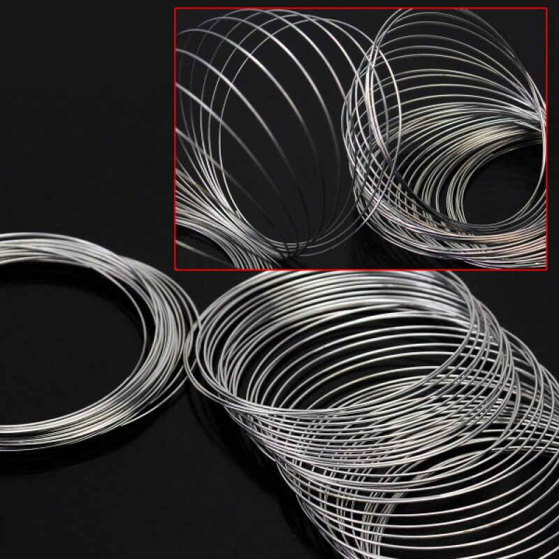 Stainles Steel Memory Wire 60 Loops Jewelry Making Crafts For Bangle Bracelet