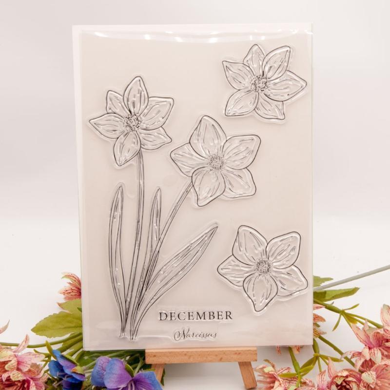 12pcs Rose Sunflower Silicone Clear Seal Stamp DIY Scrapbooking Embossing Photo