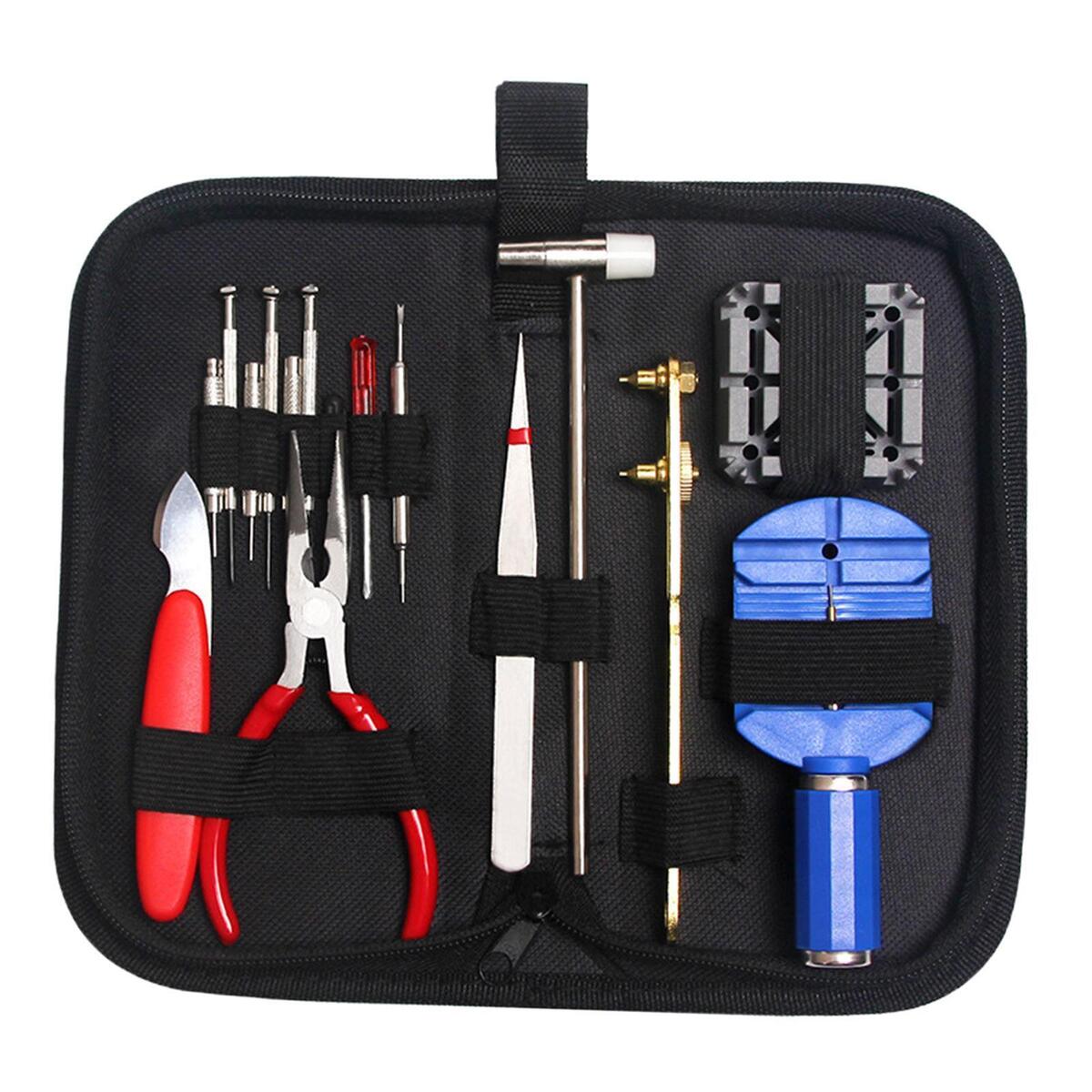 16x Watch Repair Kit with Carrying Bag Durable Home Use