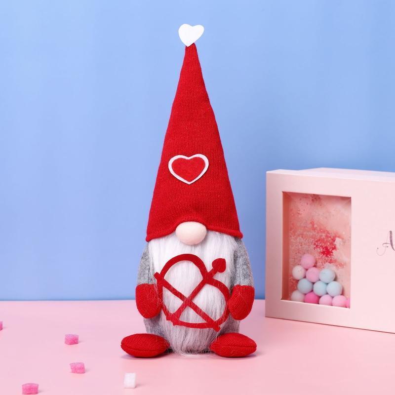 2pcs Valentines Day Gnome Plush Mr and Mrs Scandinavian Tomte Elf Decorations